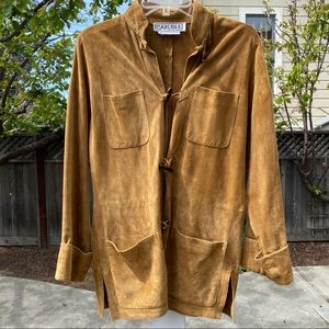 Vintage Carlisle Suede Oversized Tan Jacket Size 0